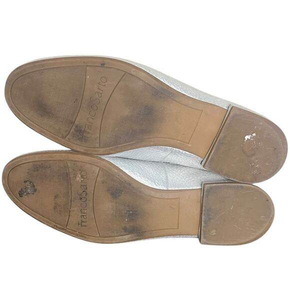 FRANCO SARTO Bisma Metallic Silver Loafers with Tassels Women's Size 7.5 - Picture 9 of 9